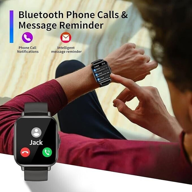 Smart Watch for Men Women with Intelligent Reminders 1.85" Touch Screen