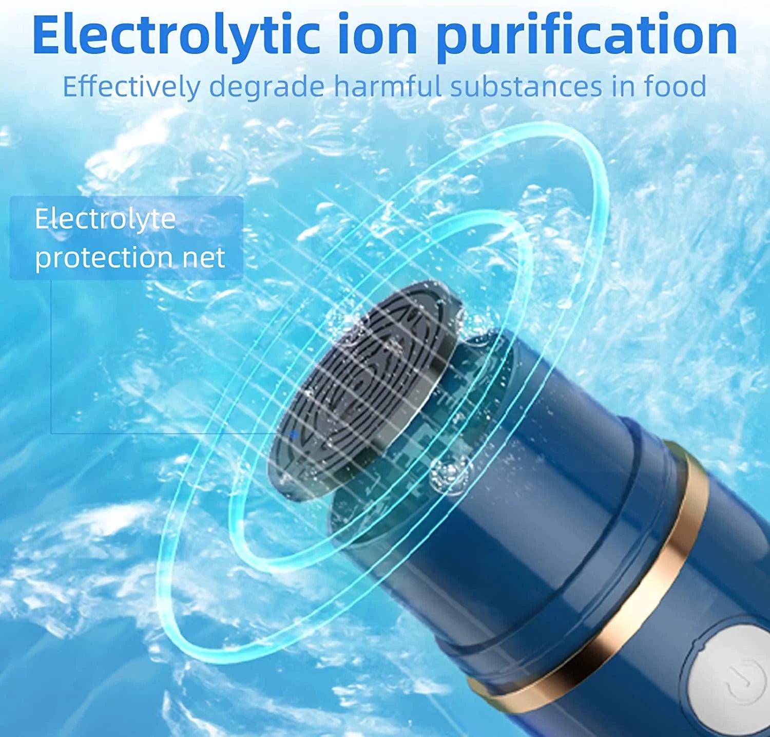 Fruit and Vegetable Cleaner Machine,Ipx7 Waterproof Fruit Vegetables Washing Cleaner,Usb Wireless Fruit Vegetable Washer Food Purifier for Seafood Rice Meat Food Cleaner
