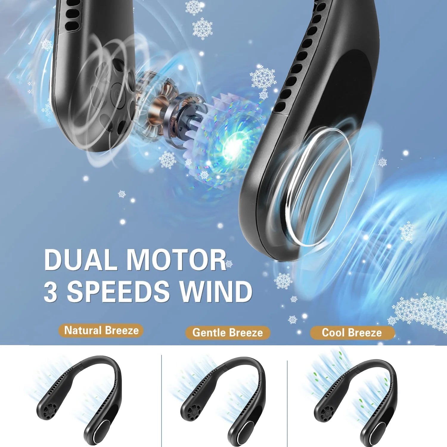 3-Speed Lightweight Personal Neck Fan