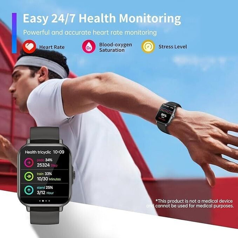 Smart Watch for Men Women with Intelligent Reminders 1.85" Touch Screen