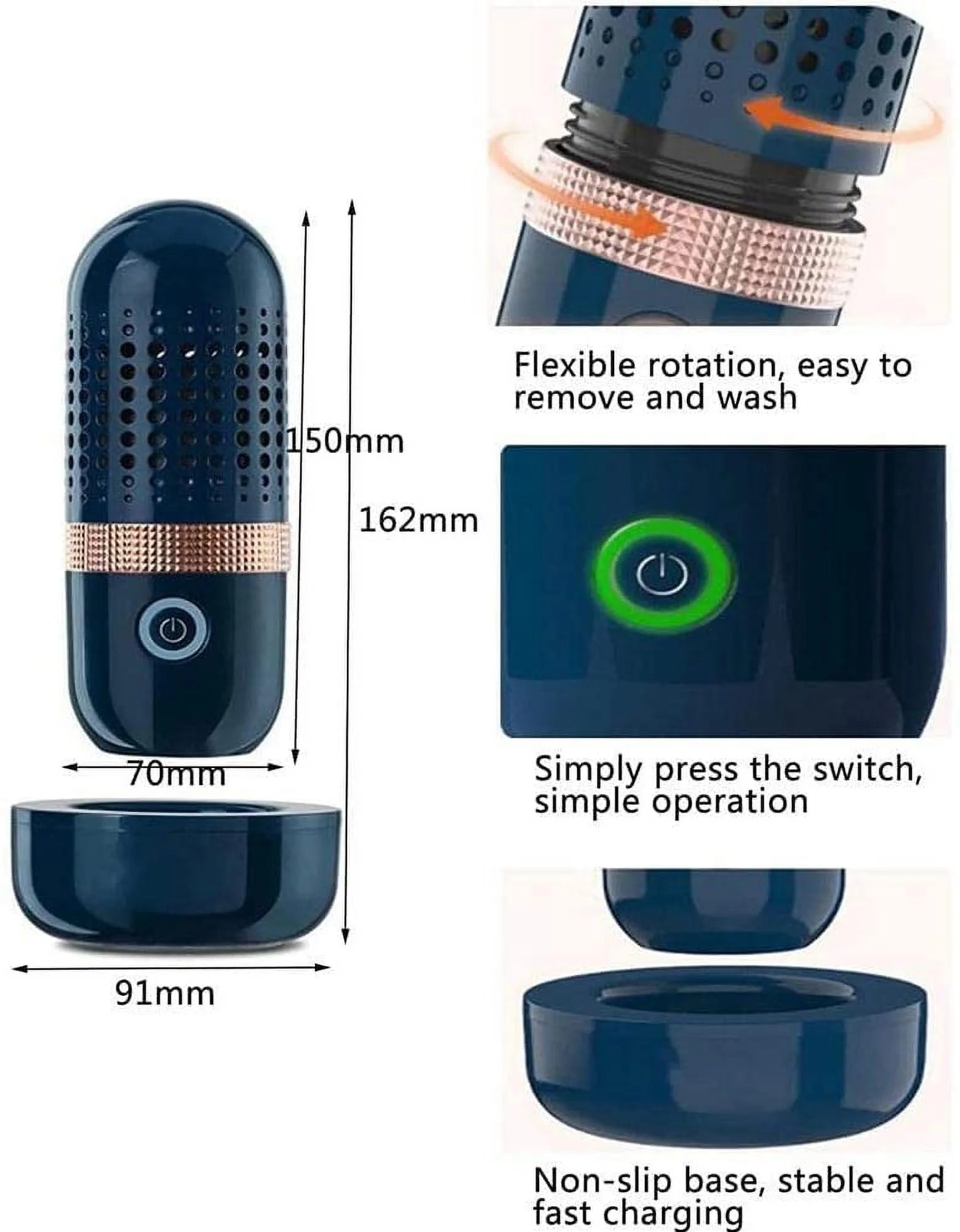 Fruit and Vegetable Cleaner Machine,Ipx7 Waterproof Fruit Vegetables Washing Cleaner,Usb Wireless Fruit Vegetable Washer Food Purifier for Seafood Rice Meat Food Cleaner